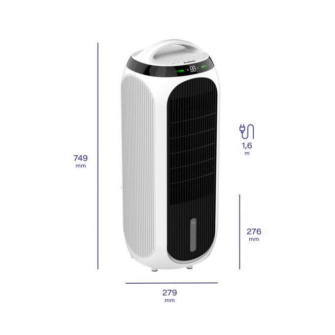 Ochlazovač vzduchu, čistička vzduchu, zvlhčovač a ventilátor AERIUM TotalCare 4in1 H13WIFI